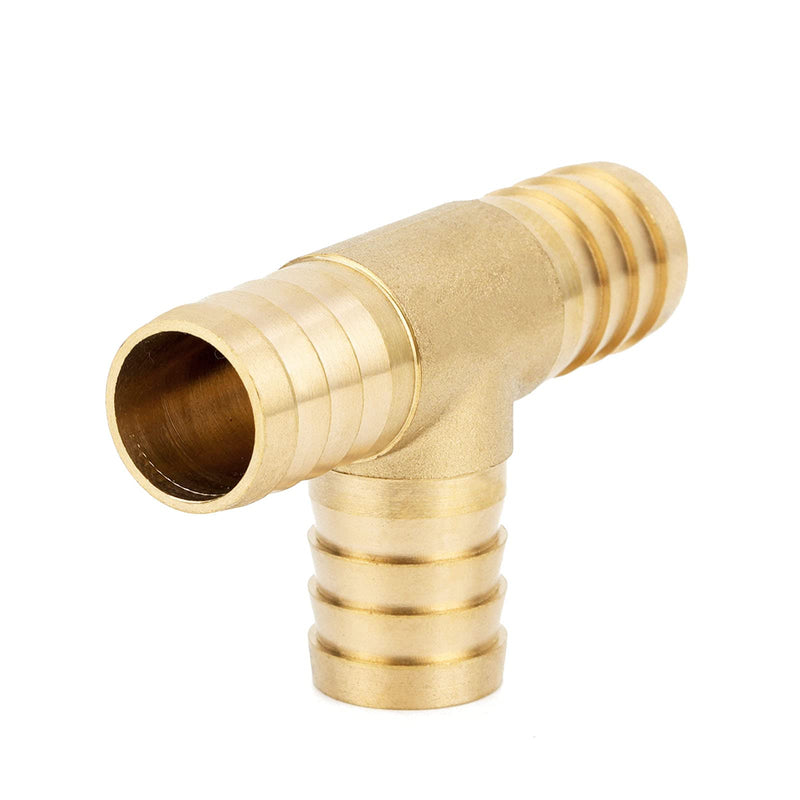 [Australia - AusPower] - Metalwork Brass Hose Barb T Fitting 1" Barbed x 1" Barbed x 1" Barbed Tee Union 3-Way Mender Joiner Connector (Pack of 2) 1" Barb x 1" Barb x 1" Barb Pack of 2 