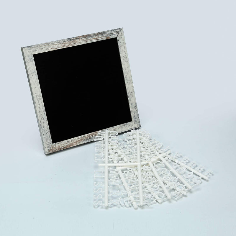 [Australia - AusPower] - C CRYSTAL LEMON Letter Board, Felt Letter Board, 10x10 inches, Changeable Wooden Message Board Sign, Wood Frame, Wall Mount, with Display Stand (Rustic Black) … Rustic Black 