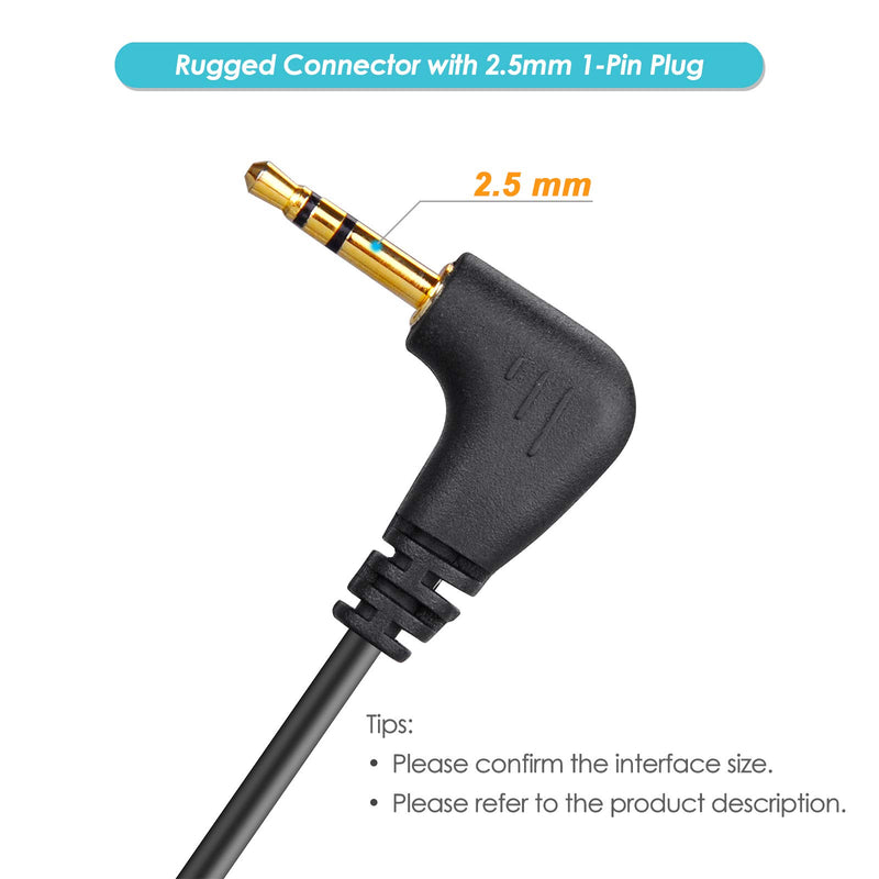 [Australia - AusPower] - COMMIXC Walkie Talkie Earpiece, 1-Pin 2.5mm Covert Air Acoustic Tube Walkie Talkie Headset with Mic PTT, Only Compatible with Motorola Talkabout Radios 