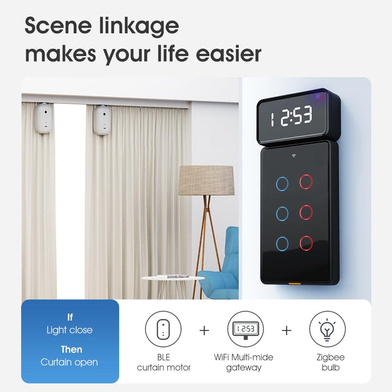 [Australia - AusPower] - YIFAN C Smart Zigbee 3.0 & Bluetooth & Mesh Gateway, Tuya Smart Home Bridge Hub, Multi-mode Gateway for Home Automation, Compatible with Alexa, Google Home, Smart Life, 2.4GHz WiFi (Black) Black 