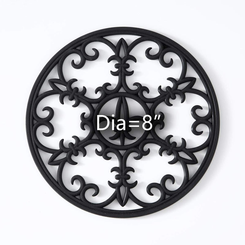 [Australia - AusPower] - Silicone Trivet Mat - Non-Slip & Heat Resistant Kitchen Hot Pads for Countertops & Table - Kitchen Trivets for Hot Dishes & Cookware - Hot Pot Holder for Pots & Pans - Turquoise,Set of 3 9-turquoise 