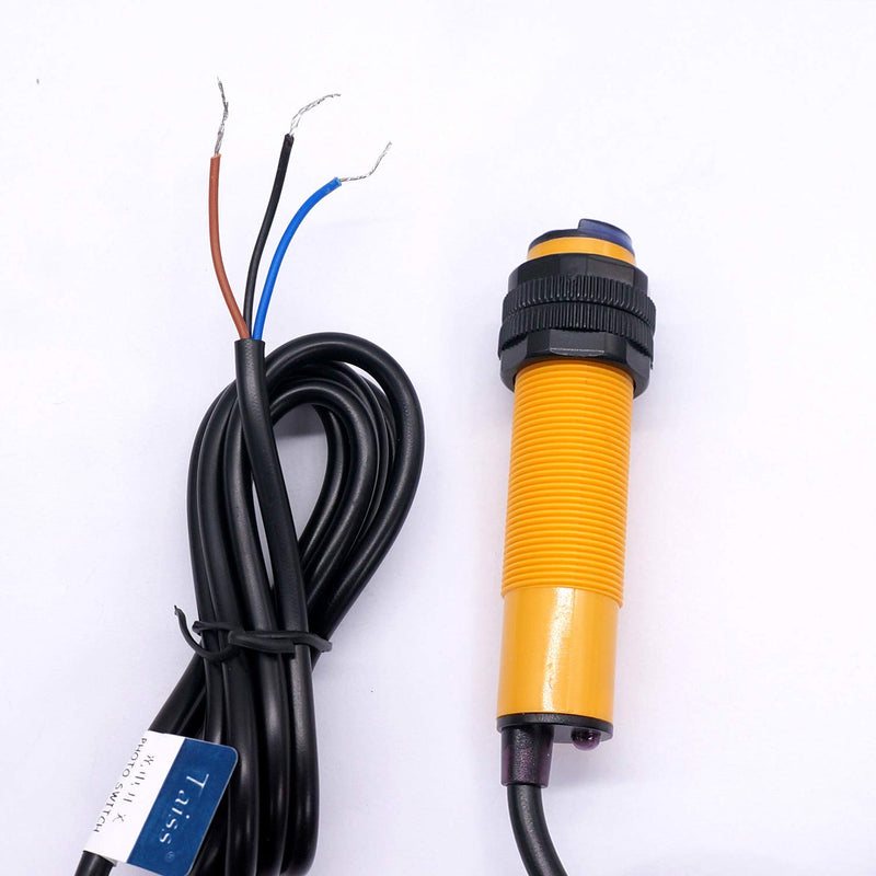 [Australia - AusPower] - Taiss/ 2m Sensing Feedback Reflex photoelectric Switch Sensor E3F-R2NK 6-36VDC NPN NO（Normally Open）Proximity Switch Diameter 18mm E3F-R2N1 