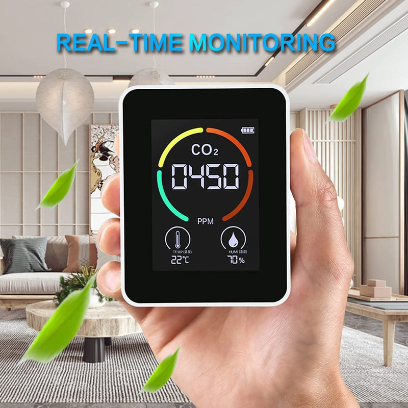 [Australia - AusPower] - Air Quality Monitor Meter, Indoor CO2 Alarm Detector , Real-Time Readings 3 in 1 or 5 in 1 Air Air Quality Tester（Random Delivery  for Wine Cellars, Homes, Office,Car,Grow Tents 