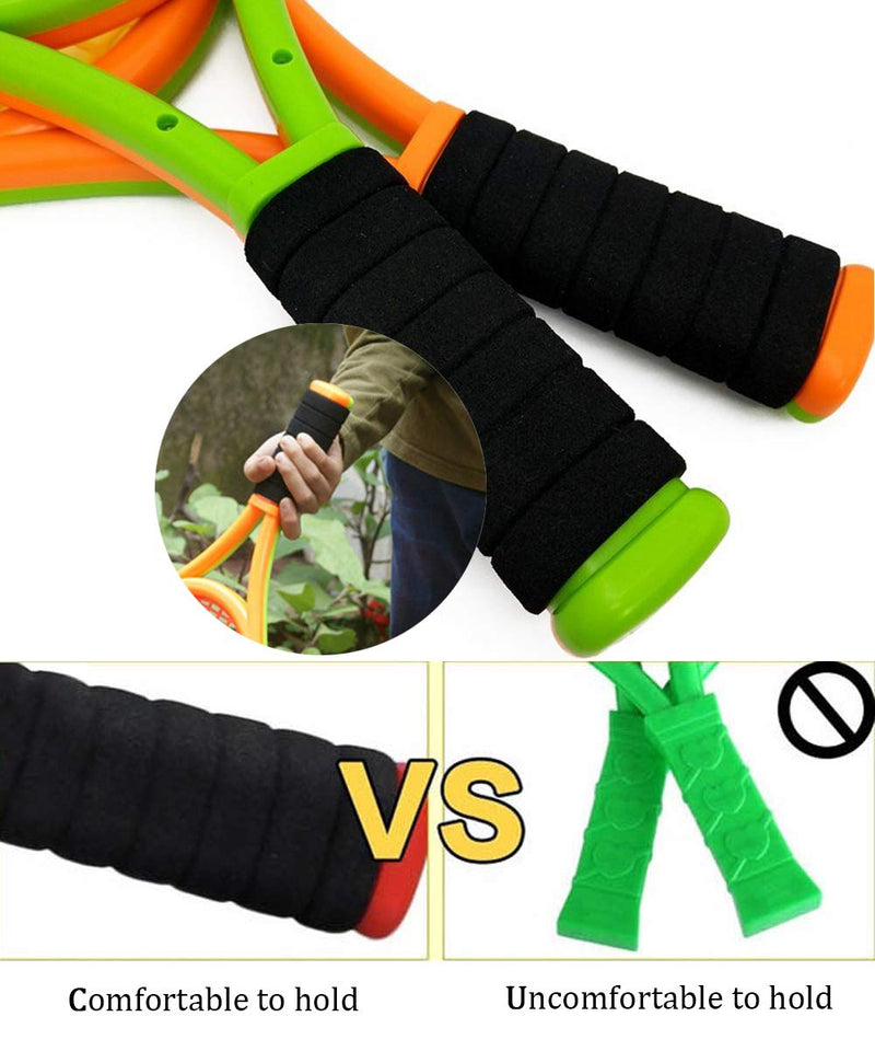 [Australia - AusPower] - Crefotu Kids Tennis Racket,17 Inch Plastic Tennis Racket with 2 Soft Balls,2 Tennis Balls and 4 Shuttlecocks for Kid,Toddler Outdoor/Indoor Sport Play Green&Yellow 