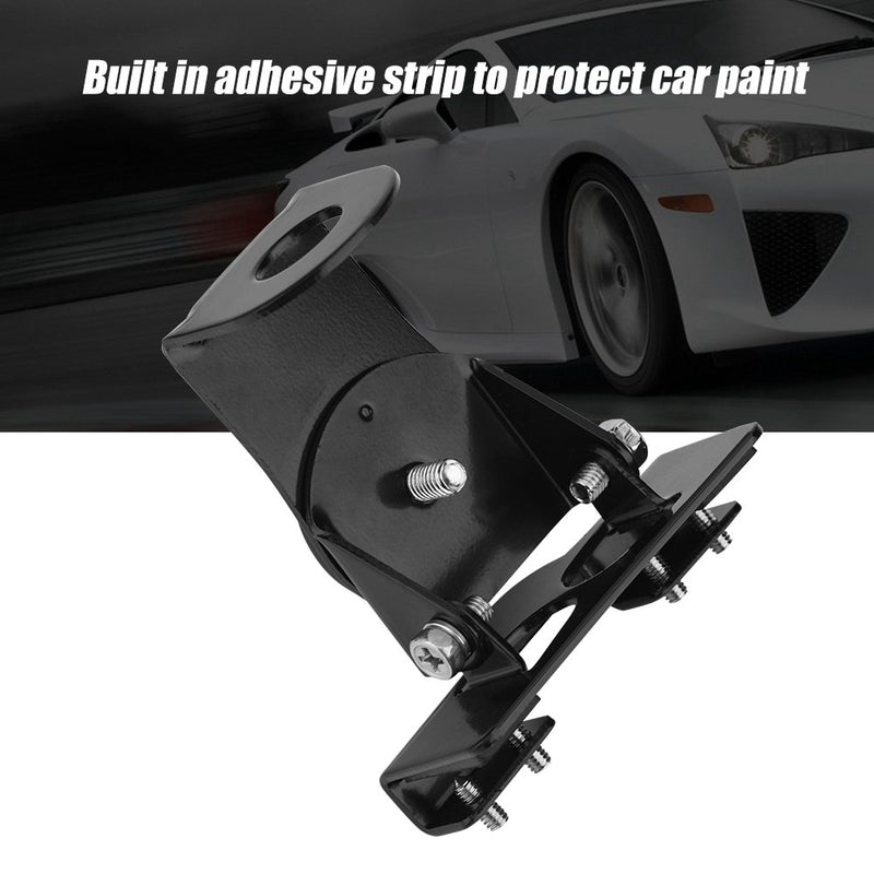 [Australia - AusPower] - Tosuny Car Antenna Mount, Stainless Steel Car Vehicle Mobile Antenna Clip Bracket Holder, Equipped with Dismantling Device - Black 