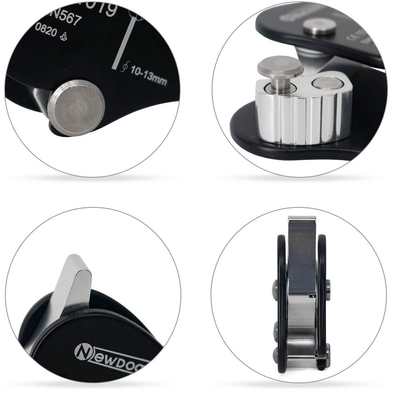 [Australia - AusPower] - NewDoar Rope Grab Ascender 15KN Riser Adjuster Fits 9mm-12mm Rope for Rocking Climbing Protection Rescue 