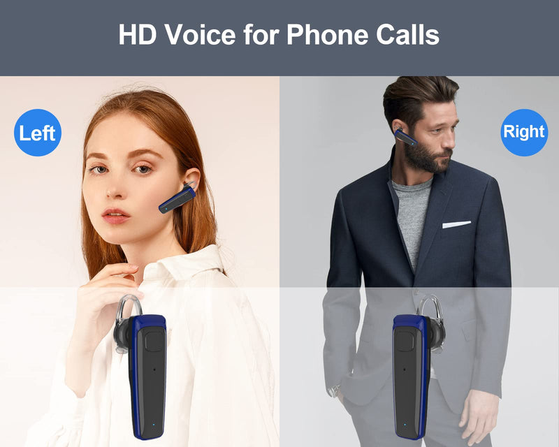 [Australia - AusPower] - ADADPU Bluetooth Headset - V5.0 Wireless Handsfree Earpiece Built-in Dual Mic Noise Cancelling, 10 Days Standby 16Hrs HD Talktime Ultralight Headset for iPhone Android Samsung Laptop(Red) 