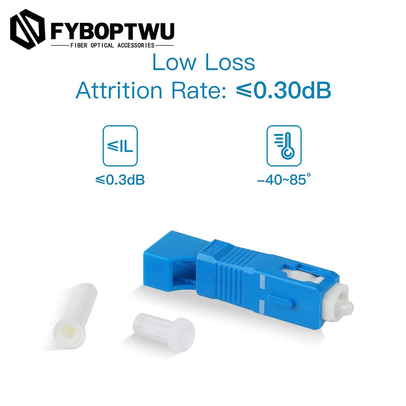 [Australia - AusPower] - FYBOPTWU - 10pcs SC Male to LC Female UPC Adapter Visual Fault Locator Fiber Adapter Hybrid Optical Fiber Convertor Adapter for Fiber Optic UPC Coupler Adapter 10 