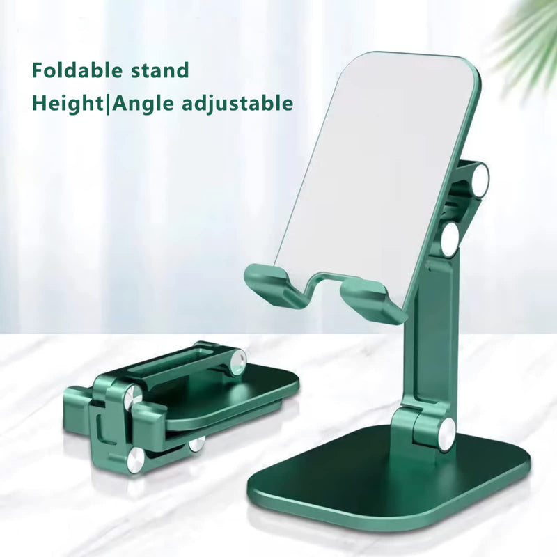 [Australia - AusPower] - KUAW Cell Phone Stand, Angle Height Adjustable Phone Stand for Desk, Thick Case Friendly Phone Holder Stand for Desk, iPhone/Ipad/All Mobile Phones,Foldable Cell Phone Stand (Green) 1PCSgreen 