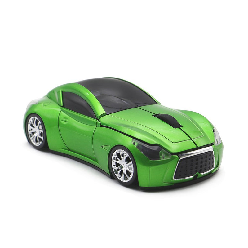 [Australia - AusPower] - MGbeauty Sports Car Mouse Wireless Mouse Computer Mice Laptop Optical Gaming Mouse Red (Green) Green 