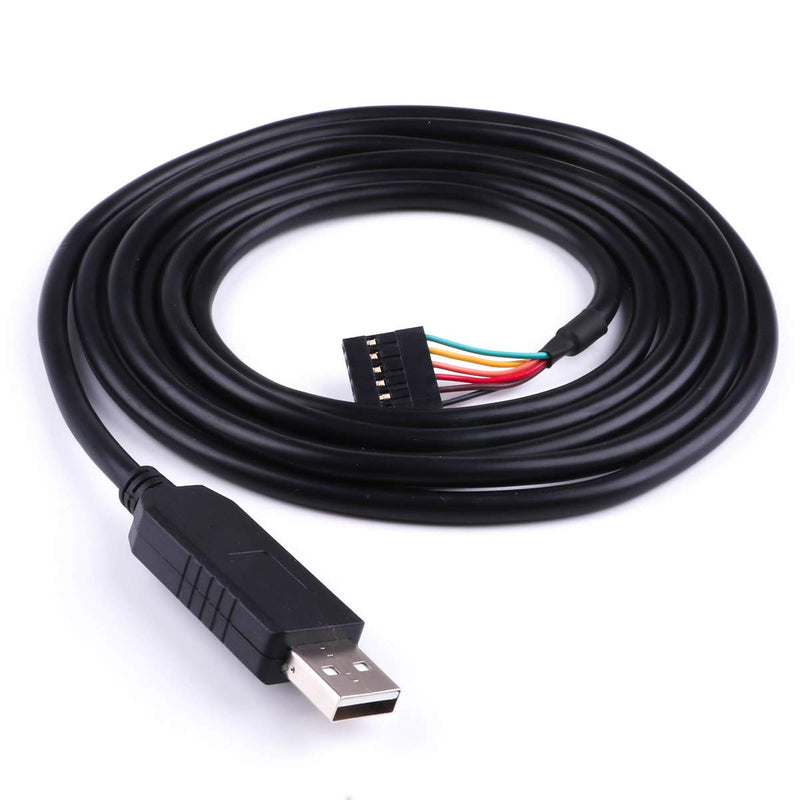 [Australia - AusPower] - FTDI Chip USB to 5v TTL UART Serial Cable 6 Way 0.1" Pitch Terminated Connector 5.0V Signalling Converter Adapter Cable 6FT Compatible TTL-232R-5V 