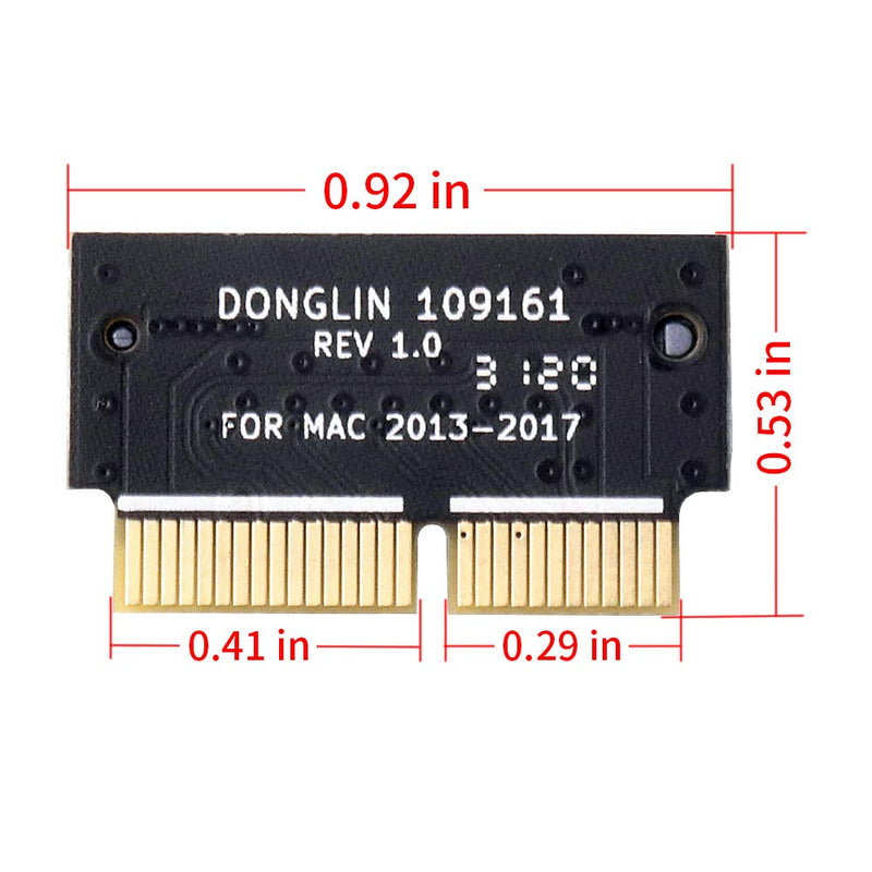 [Australia - AusPower] - HUYUN M.2 NVME SSD Convert Adapter for MacBook Air Pro Retina Mid 2013 2014 2015 2016 2017 NVME & AHCI SSD Upgraded Fit for A1465 A1466 A1398 A1502 (1X M.2 NVME SSD Convert Adapter) 1X M.2 NVME SSD Convert Adapter 