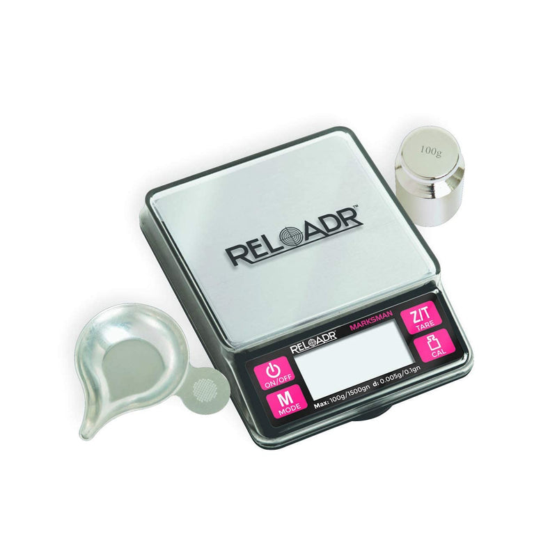 [Australia - AusPower] - Truweigh Marksman Digital Reloading Scale - (100g x 0.005g - Black) - Digital Milligram Scale - Powder Scale for Reloading - Ammo Scale - Reloading Equipment Scale - Grain Scale - Precision Scale 