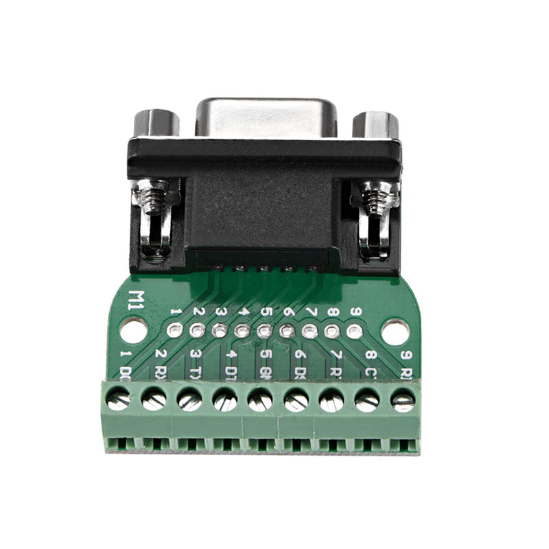 [Australia - AusPower] - MECCANIXITY D-sub DB9 9 Pin 2 Row Male Plug and Female Socket Board Connector RS232 Serial Port Solderless Terminal Block Adapter 1 Set 