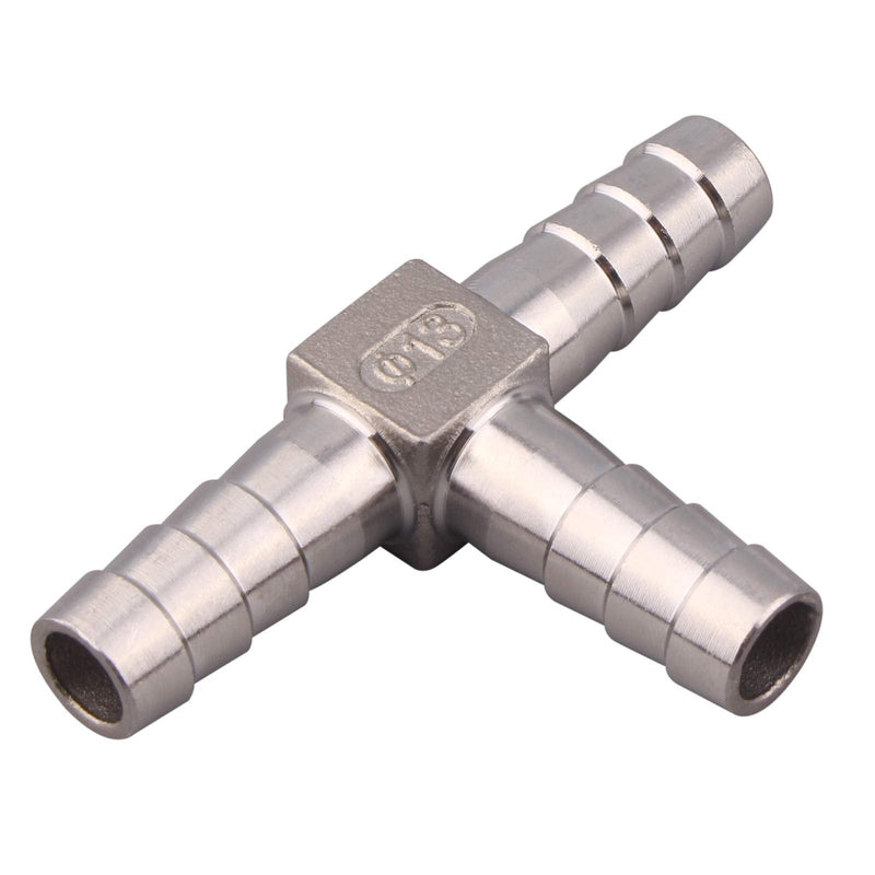[Australia - AusPower] - DERPIPE Stainless Steel 1/2" Hose Barb, 3 Way Tee T Shape Union Barbed Splitter Fitting 0.5 Inch 
