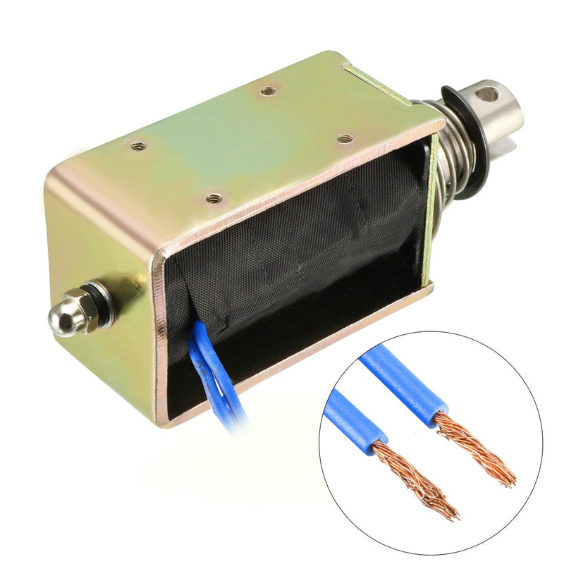 [Australia - AusPower] - uxcell DC 24V 55N 10mm Stroke Pull Push Type Open Frame Solenoid Electromagnet Linear Motion JF-1264B 