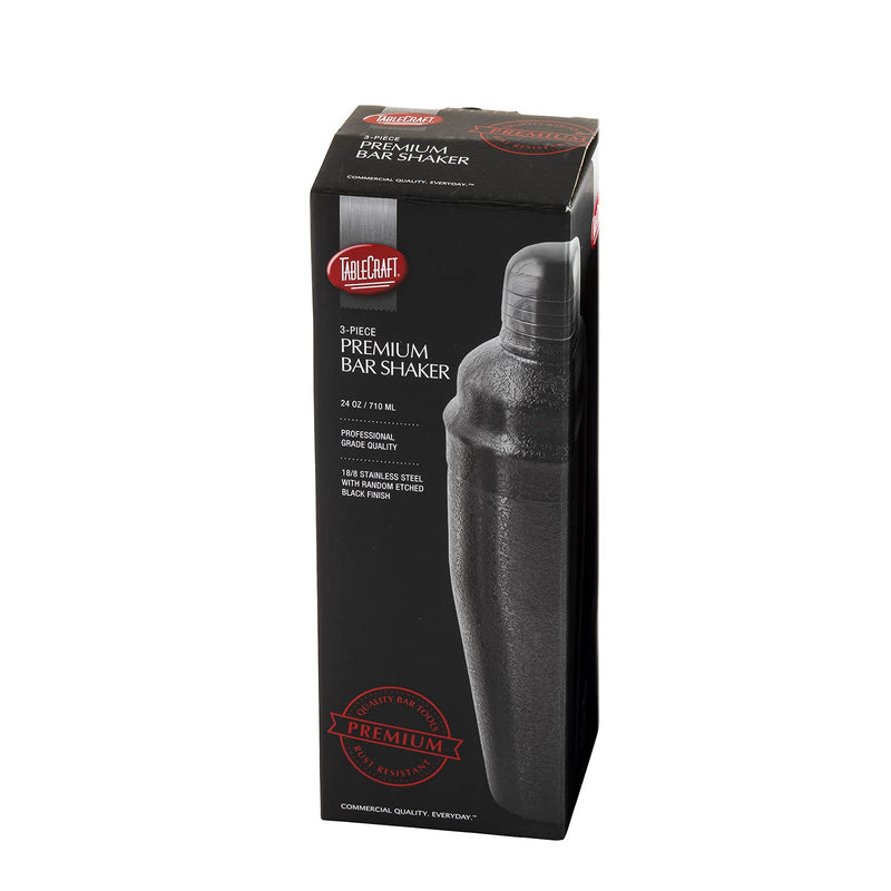 [Australia - AusPower] - Tablecraft Premium Collection 24 oz 3-Pc Cocktail Shaker, 18/8 Stainless Steel, 10” 