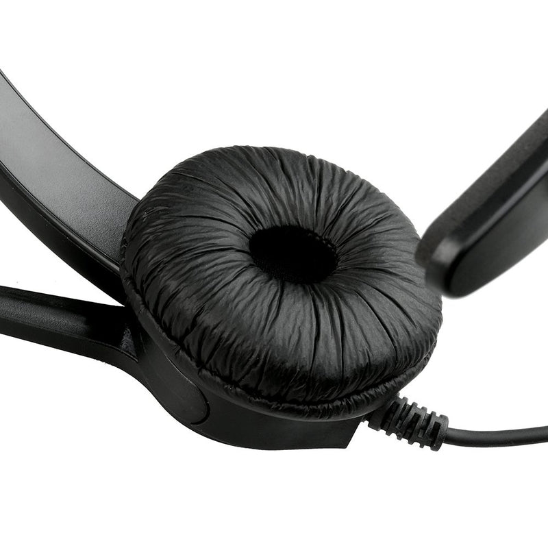 [Australia - AusPower] - AGPtEK® Hands-Free Call Center Noise Cancelling Corded Monaural Headset Headphone with Mic Mircrophone - Cord with USB Plug, Volume Control 
