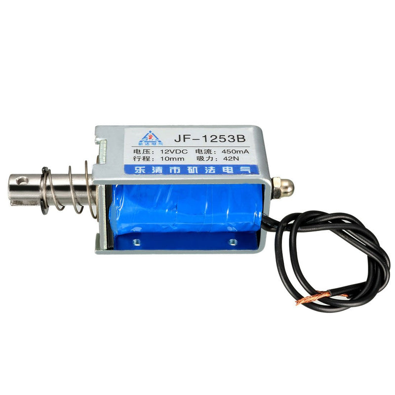 [Australia - AusPower] - uxcell DC 12V 42N 10mm Stroke Pull Push Type Open Frame Solenoid Electromagnet Linear Motion JF-1253B 