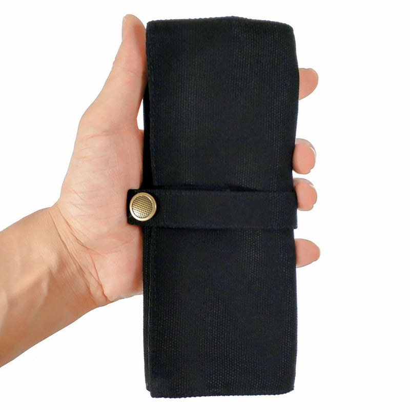[Australia - AusPower] - YOOSIDE Watch Band Accessories,Smart Watch Band Protable Storage Bag Case Pouch Organizer-Compatible with Apple Watchbands, Garmin Watch Band, Samsung Watch Band etc -Cotton Canvas Black 