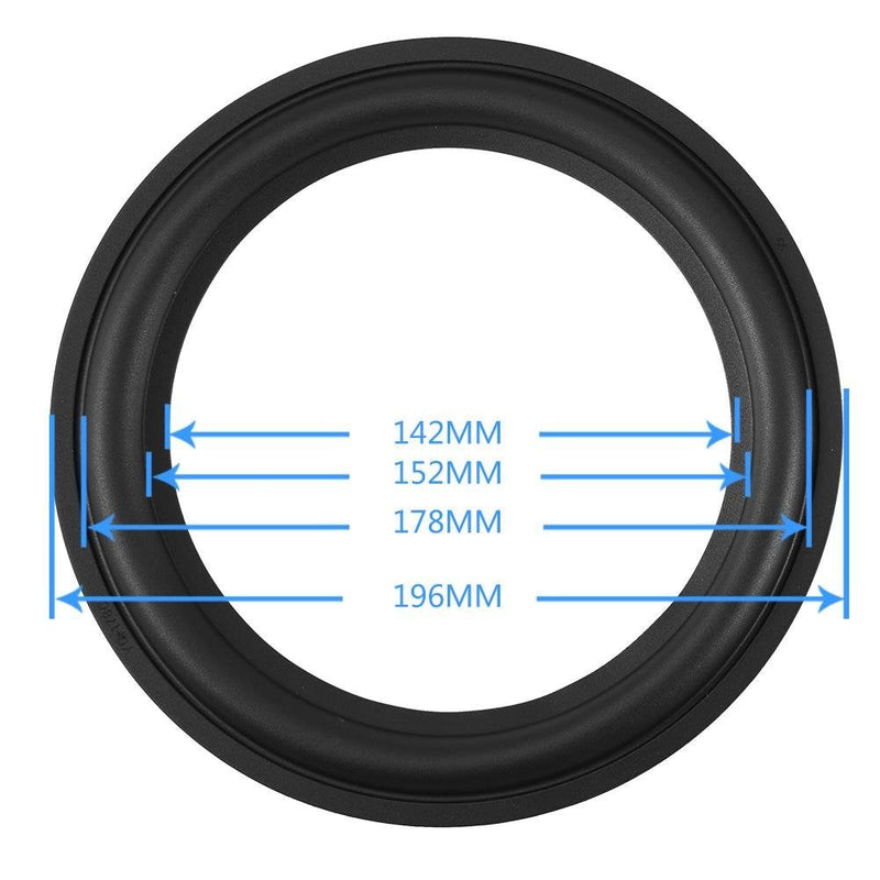 [Australia - AusPower] - PUSOKEI 2pcs Speaker Rubber Edge, 8 inch Surround Subwoofer Replacement Parts for Speaker Foam Repair 