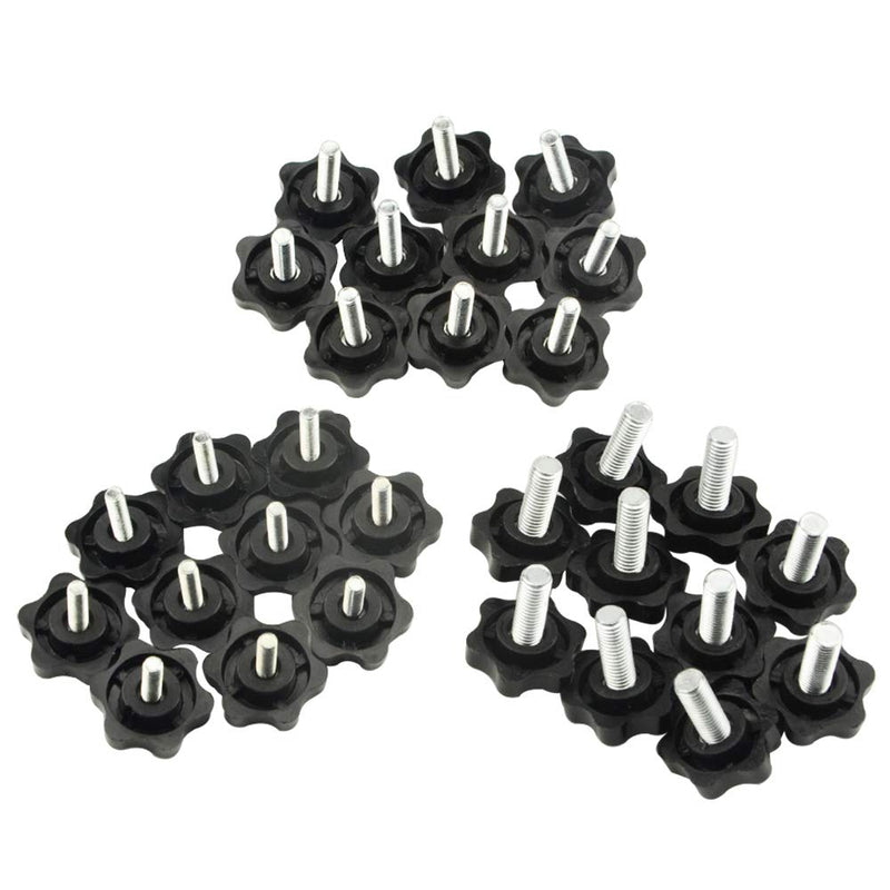 [Australia - AusPower] - WMYCONGCONG 30 PCS Male Thread Screw On Type Knurled Clamping Screw Nuts Knob Handle M5 M6 M8 (32#) 32# 