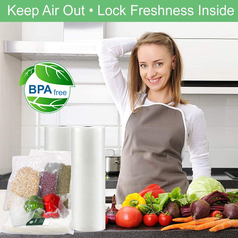 [Australia - AusPower] - O2frepak 100 Pint 6" x 10" Vacuum Sealer Bags with BPA Free and Puncture Prevention,Vacuum Seal Freezer Bags,Great for Sous Vide Vaccume Sealer PreCut Bags 6" x 10" Pint Size(100count) 