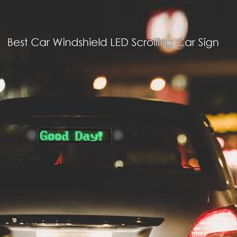 [Australia - AusPower] - Leadleds Scrolling LED Car sign Message Board App Programmable for Car, Shop, Store (Green) Green 