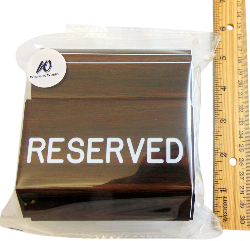 [Australia - AusPower] - Reserved Sign for Church Pew Multipack with Dual Sided Script and Easy Clamp On Attachment Smaller Size 4 Inch, Set of 6 