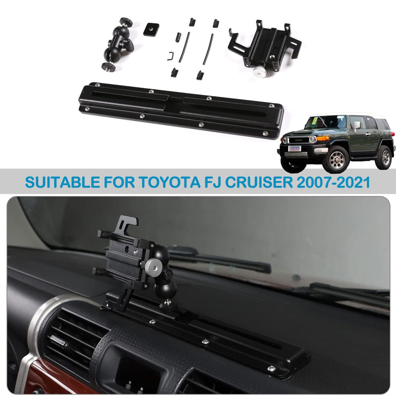 [Australia - AusPower] - Car Phone Mount Fit for Toyota FJ Cruiser 2007-2021, Phone Holder for Dashboard Hands Free Track Cradle, Car Dash Mount Cell Phone Stand, Black 