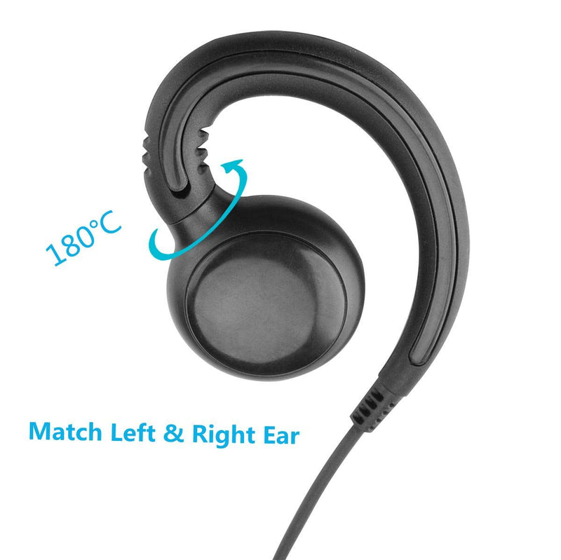 [Australia - AusPower] - SL300 Single Wire Headset C-Style Swivel Ear-Hook Earpiece Compatible with Motorola 2 Way Radio SL4000 SL7550 SL8550e SL1K SL1M - JEUYOEDE 