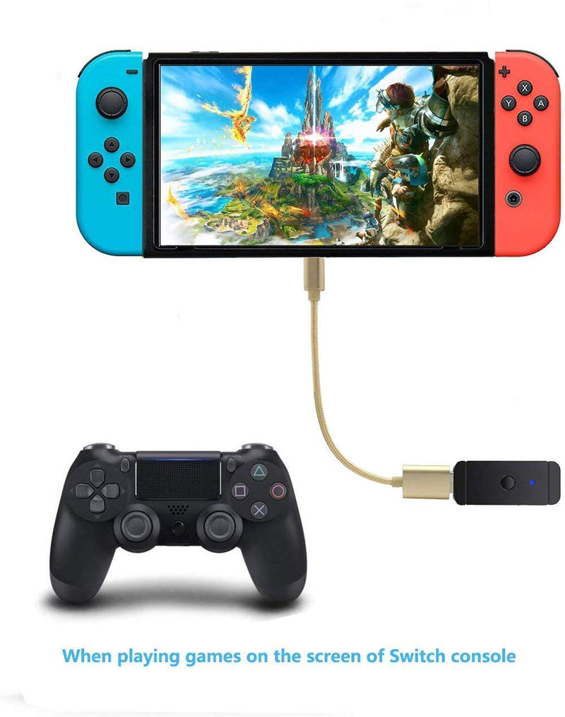 [Australia - AusPower] - Controller Adapter USB for N-Switch PS3 PC, Dongle Bluetooth Compatible with PS5/ PS3/ PS4/ Xbox 360/ Xbox One X/ Wii U Pro/ Windows PC/ Switch Pro Controller Converter Adapter 