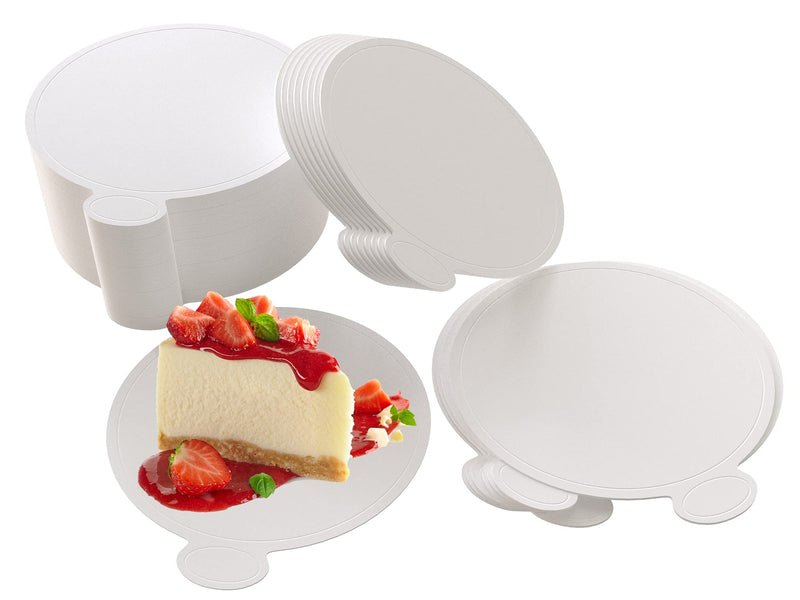 [Australia - AusPower] - 3.15 Inch White Round Cardboard Mousse Cake Base, Round Mini Cake Boards, for Cake Dessert 100 Pcs. 