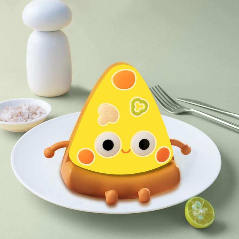 [Australia - AusPower] - QANYI Pizza Lamp, Personalized Yellow Food Decor Lights for Pizzeria Kitchen Restaurant Party Cool Home Desk Decoration, Funny Novelty Nightlight Gift for Kids 4 to 12 Year Old Boys Girls Adult 