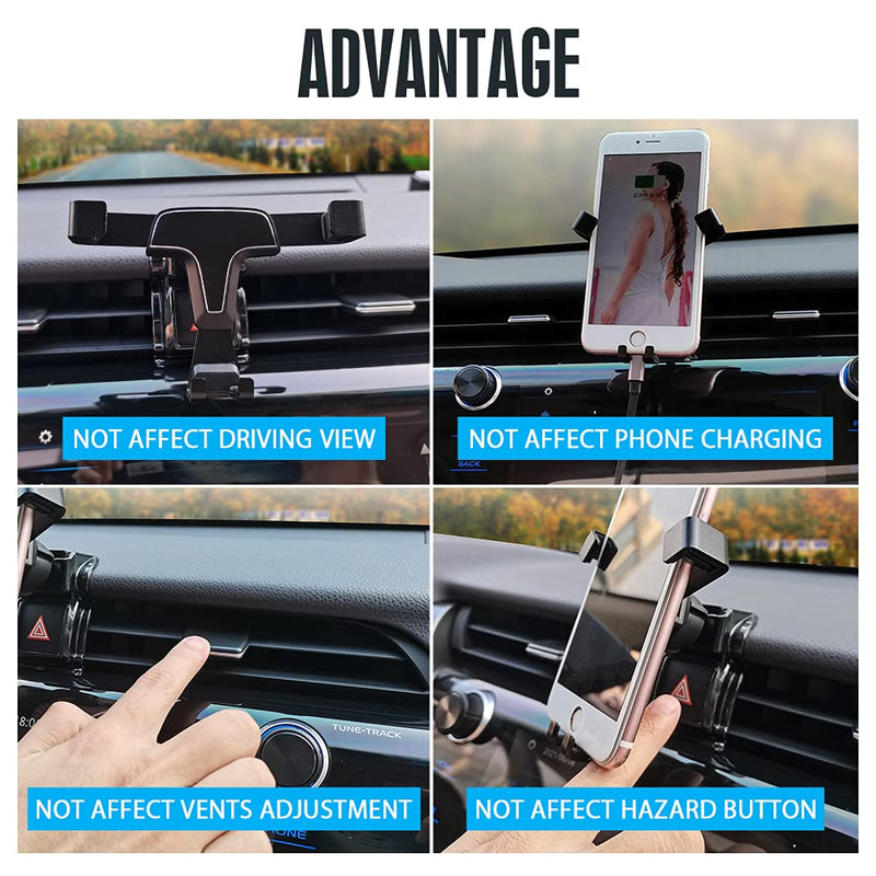 [Australia - AusPower] - CARFIB for Toyota RAV4 Accessories Car Phone Holder Mount 2019 2020 2021 Cell Phone Dedicated Navigation Black Gravity Phone Holder 