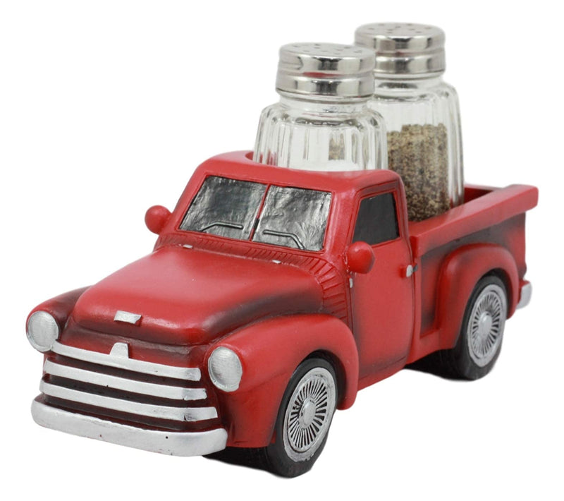 [Australia - AusPower] - Ebros Classic Old Fashioned Red Pickup Truck Figurine Holder For Glass Salt And Pepper Shakers Kitchen Decor Statue (S&P Shakers) S&P Shakers 