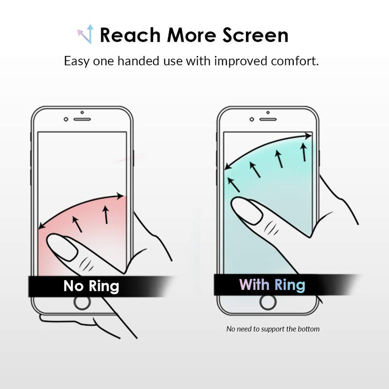 [Australia - AusPower] - Velvet Caviar Cell Phone Ring Holder - Finger Ring & Stand - Improves Phone Grip Compatible with iPhone, Galaxy, Most Smartphones (Iced Coffee) Iced Coffee 