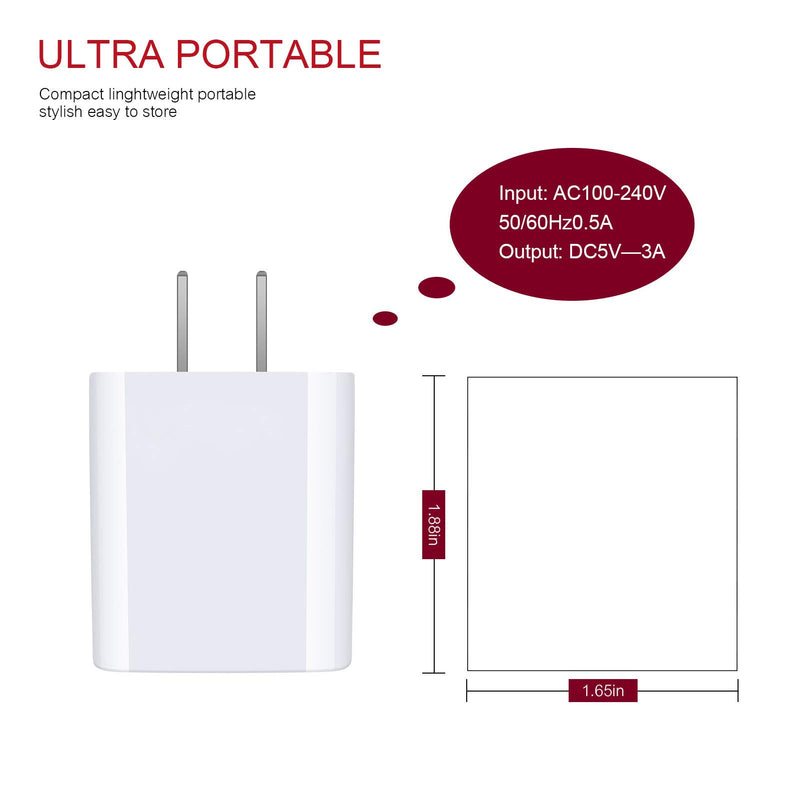 [Australia - AusPower] - USB-C Charger, 2Pack 20W PD Fast Charger Block Brick Box Cube Type C Power Adapter Wall Plug for iPhone 13/12 Mini/11/Xs Pro Max SE XR X 8 Plus, Pad Pro, Samsung Galaxy S22/S21/20/10e/9/8 A71 A51 A10E White 