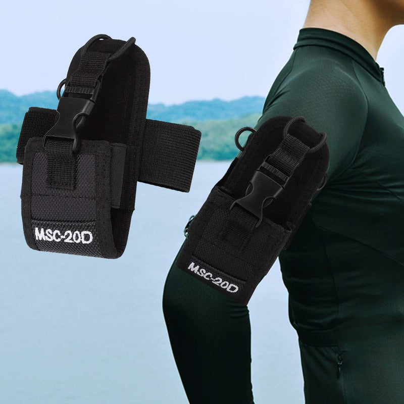 [Australia - AusPower] - Yuehuam Case Holder for Walkie Talkie Two-Way Radio Nylon Lightweight Arm Bag with Armband Universal Walkie Talkie Bag 