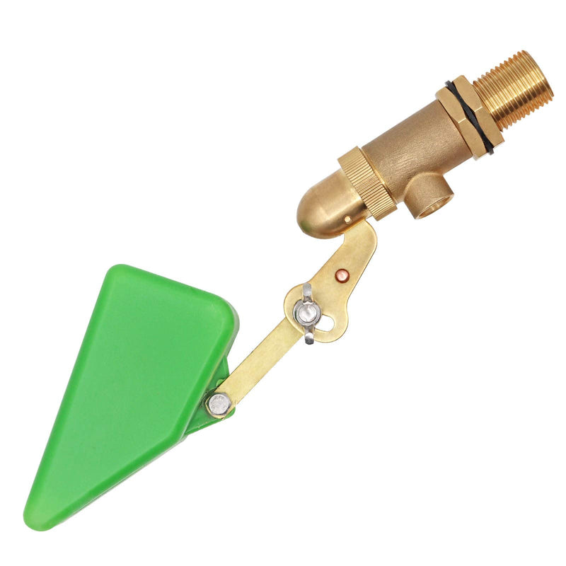 [Australia - AusPower] - MACGOAL 1/2 Inch Brass Valve with Plastic Float Water Float Valve with Adjustable Arm Automatic Fill Float Ball Valve for Water Tank Fountains Livestock Waterer 