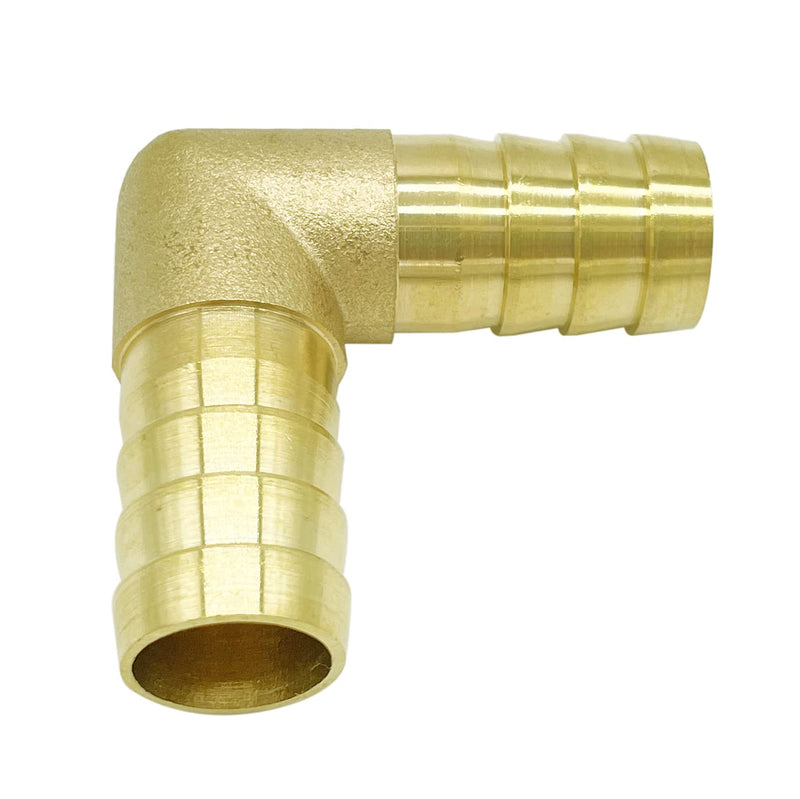 [Australia - AusPower] - Metaland Brass 5/8" Hose Barb Elbow 90 Degree L Right Angle Barbed Fitting Water Fuel Air (Pack of 2) 5/8"Barb x 5/8"Barb 
