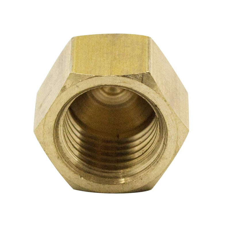 [Australia - AusPower] - Legines Brass SAE 45 Degree Flare Tube Fitting, Flare Cap, Fit 1/2" OD Tube (Pack of 2) 0.5 Inch 