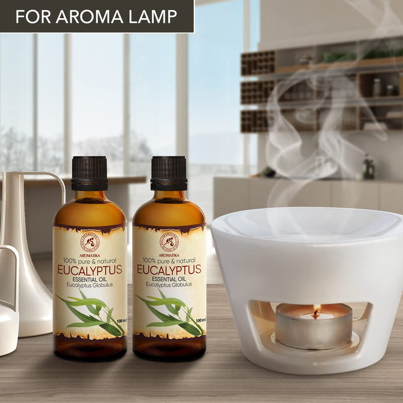 [Australia - AusPower] - Eucalyptus Essential Oil 6.8 Fl Oz - Eucalyptus Globulus - 100% Pure & Natural - Eucalyptus Essential Oils 200 ml - Good for Aromatherapy - Sauna - Beauty - Aroma Diffuser 
