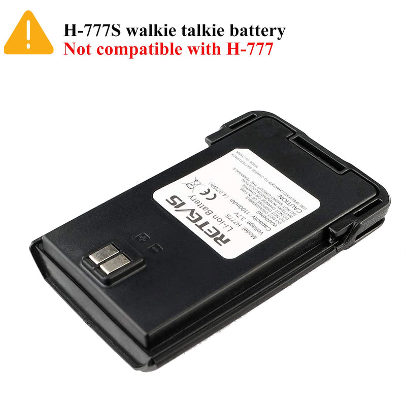 [Australia - AusPower] - Retevis H-777S Walkie Talkies Battery,1100mAh Rechargeable Battery,3.7V 2 Way Radios Battery for Retevis H-777S Walkie Talkies (1 Pack) 