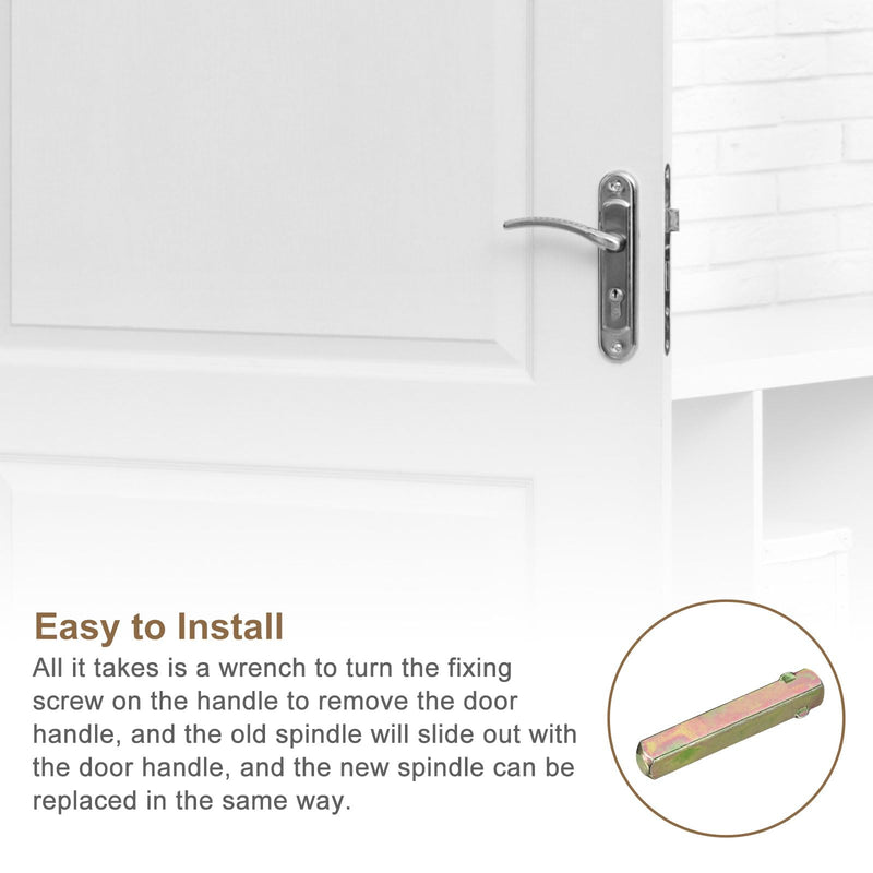 [Australia - AusPower] - uxcell Door Knob Spindle, Spare Door Handle Spindle Bar, 50mm Long Door Spindle Replacement Door Handle Parts for 7mm Thick Doors, Gold 
