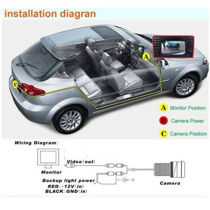 [Australia - AusPower] - for Hyundai Genesis 2008~2013 Car Rear View Camera+12LED Back Up Reverse Parking Camera/Plug Directly 