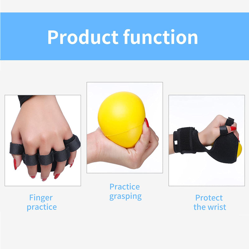 [Australia - AusPower] - Anti-spasticity Ball Splint Hand Finger for Hand Stroke Hemiplegia Finger Recovery Spasm Dystonia Hemiplegia Finger Training Hand Functional Impairment for Children and Men and Women Small 