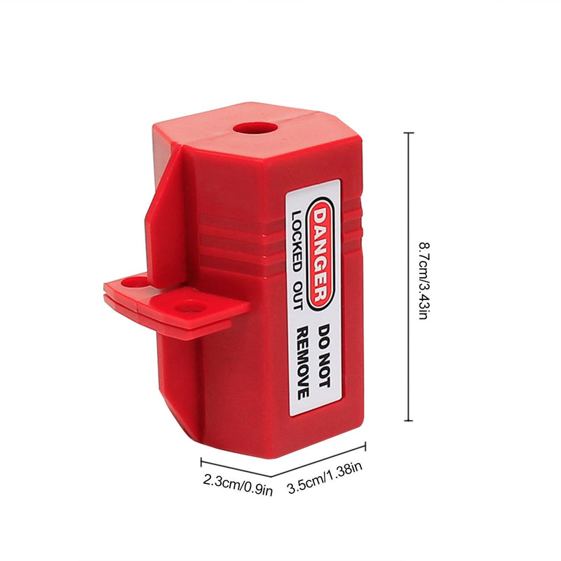 [Australia - AusPower] - Wisamic Polypropylene Plug Lockout Tagout 2 x 3-1/2 inch with 2 Locking Holes for 110-125V Plugs, OSHA Compliant 