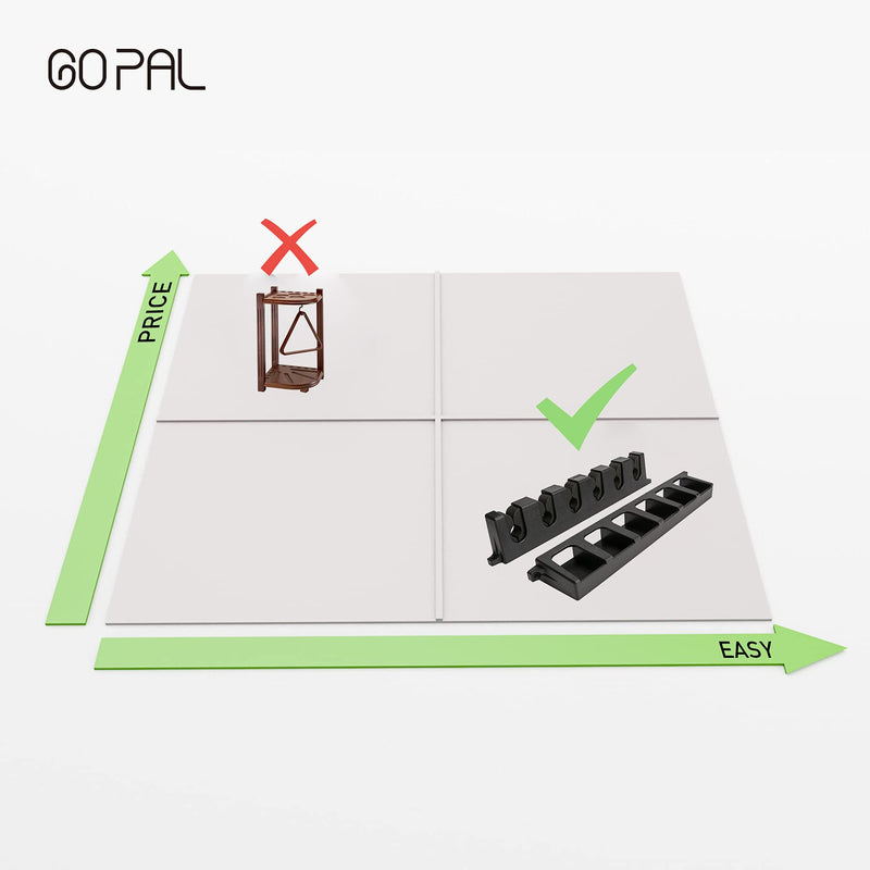 [Australia - AusPower] - Go Pal 6 Pool Cue Rack, Billiard Stick Holder Wall Mount, Pool Table Rods Clip 