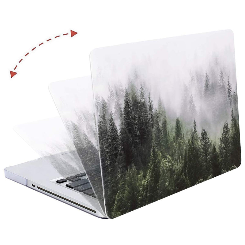 [Australia - AusPower] - MOSISO Compatible with MacBook Pro 13 inch Case with CD-ROM (Model: A1278, Old Version Release 2012-2008), Plastic Pattern Hard Shell Case & Keyboard Cover & Screen Protector, Green Forest 